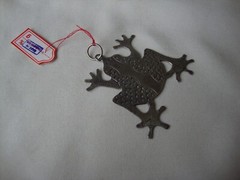 VINTAGE 1970-80s LARGE BALI ETCHED BULL TOAD STERLING SILVER STAMP 925 PENDANT