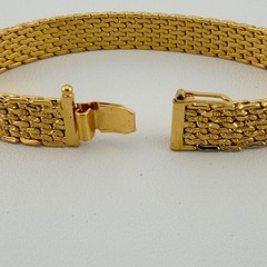 Vintage Monet Bracelet Set of 2 Gold Tone Chain Classic Minimalist Style