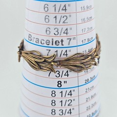 Vintage Finnish Stylized Leaf Motif Link Bracelet Size 7.5