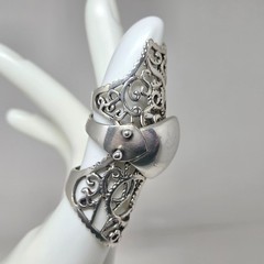 Armor Ring Artisinal Renaissance Medieval Viking Goth Gothic Punk Size 8