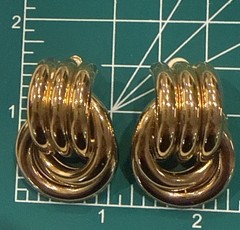 Vintage Givenchy Paris New York gold-tone Love Knot clip-on earrings