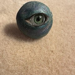 Vintage Evil Eye Tack Pin Surreal Art Jewelry Gothic Oddities Handmade