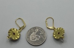 Vintage Upcycled Made with Pastel Swarovski Crystals Goldtone Leverback Earrings