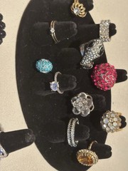 Rhinestones Crystals Bling Lot Of 95 Pieces A Few 925 Jewelry Some Signed 11