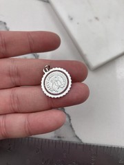 Vintage 925 Sterling Silver Happy 20th Anniversary Love Wedding Charm Pendant