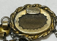 Vintage Sorrento 1/20 12k Gold-Filled Carved Stone Oval Link Bracelet Agate More