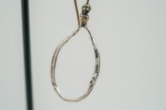 Vintage Sterling Silver Silpada Hammered Hoop Dangle Earrings 4.5cm EB2