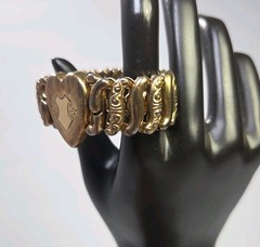 Vintage Gold Filled Sterling Pitman & Keeler American Queen Sweet Heart Bracelet
