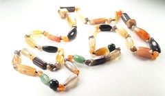 Beautiful vintage natural gemstones long necklace