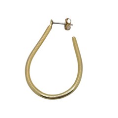 Vintage Hollow Teardrop Earrings Gold Tone Minimalist Hoop Dainty Statement Chic