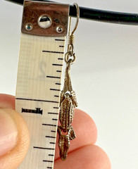 Vtg Alligator 925 Sterling Silver Articulated Dangle Earrings ~1.5 Inches Long