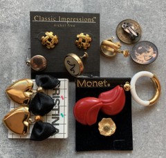 Vintage Jewelry Lot Of 20 Pairs (40 Pcs) Earrings Monet Christina KC