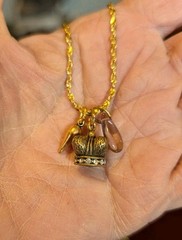 Alex And Ani Gold With 3 Charms Crown Crystal And Other necklace