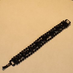 Vintage MCM Weiss Jet Black Rhinestone 7.5″ Bracelet – Statement Stunning