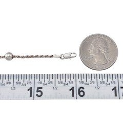 Vintage Sterling Silver 925 Bead Station Necklace 16″
