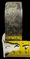Antique English Victorian Sterling Silver Buckle Bangle Bracelet RWH 925/1000