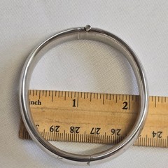 Vtg Sterling Silver H.F.B Bangle 15.97g Fine Jewelry 7″ Etched Floral Design