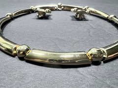 VTG GIVENCHY Paris New York Runway Dot Dash Choker & Earrings Set