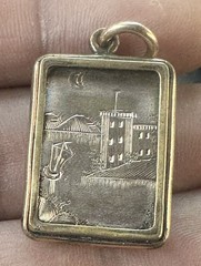 Antique Victorian Carved Carnelian Rose Gold Filled Fob Charm Pendant