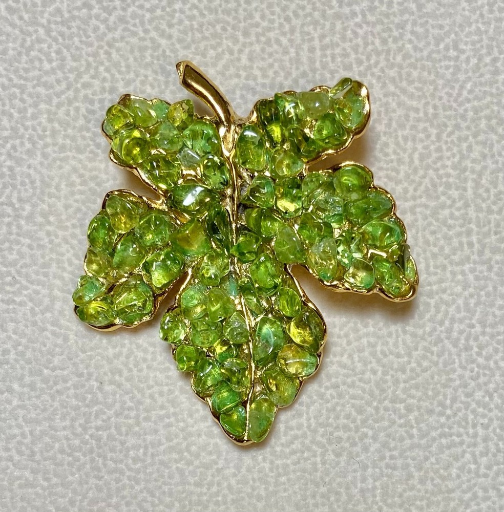 AUTHENTIC SWOBODA MAPLE LEAF BROOCH ~ CARNELIAN~ LOVELY!