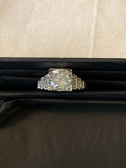 Vintage Estate Platinum Diamond Ring Size 7.5