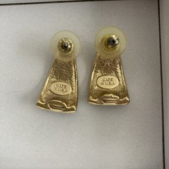 Vintage Earrings Pierced Post Huggie Multicolored Enamel Goldtone 1 Inch…