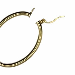 Vintage Classic 14k Gold Oval Shaped Pierced Hoop Earrings “ZZ 14k” 3.07 Grams