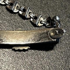 Vintage Sterling Crest Bracelet-6.5in