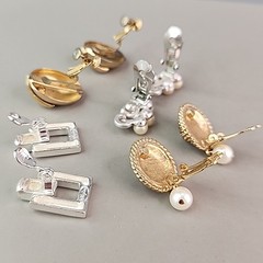 Vintage Clip On Earrings Lot of 4 Marvella Napier Sarah Coventry Faux Pearl