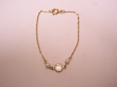 6-3/4″ Small or Child Vintage Beads & Rhinestone Bracelet h88