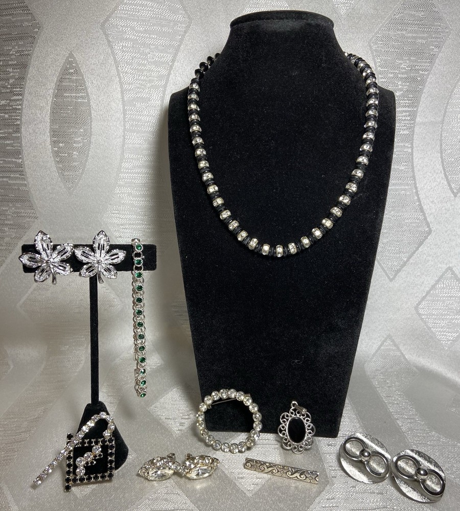 Lot Vintage Modern Jewelry Sarah Coventry Avon Rhinestones Sterling Silver 925