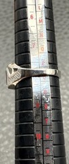 Vintage 18K HGE White Gold Plated Red Stone Signet Ring Men’s Art Deco Style 8