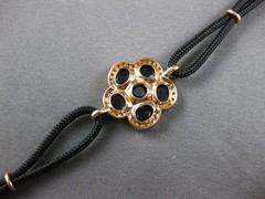 LONG 3.51CT DIAMOND & AAA LONDON BLUE TOPAZ 14KT ROSE GOLD FLOWER FUN BRACELET
