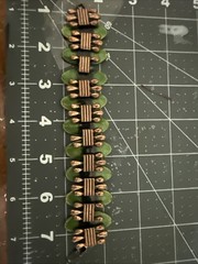 Vintage Matisse Copper Green Painted Enamel Bracelet 7″ Read
