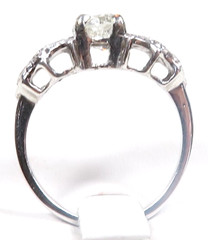 Antique Art Deco 1920’s Diamond Engagement Ring Size 5.5 UK-K1/2 18KW EGL USA