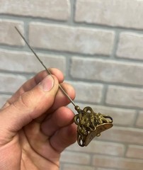 Antique Victorian Hair Stick Pin Ornate Floral Art Nouveau Monogram