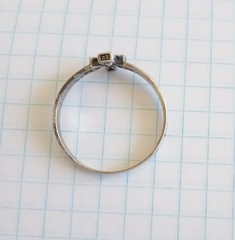 Vintage Ring White stone Sterling Silver 925 religious Women’s Jewelry size 9.5