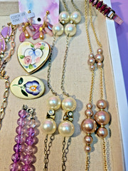 Used and Vintage Pink Spring Mix Jewelry Clearance Nice!