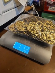 Lot Of 100 Hearts With Bird France Vintage 60s Brass Stampings Findings Jewelry