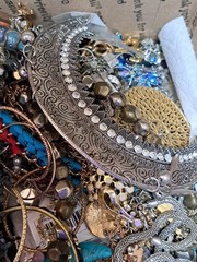 8 Pounds 4 Oz Old Jewelry Lot VTG To Now Junk, Wearable, Craft-Tangles Huge