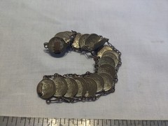 Bracelet, 1956 Mexican 1 Centavo coin is Hand crafted from brass Coins