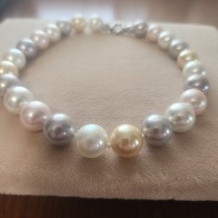 Vintage UE Estate Jewelry Made in Italy 16″ 12 to 13 mm Imitation choker pearls
