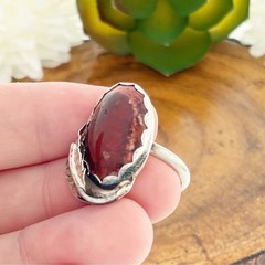 Vintage Sterling Ring Size 6 3/4 7 Native American Mexican Cantera Fire Opal