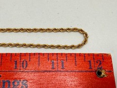 Vintage Signed Monet Necklace Gold Tone Rope Chain 24 inch Classic 1980s Estate
