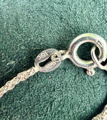 Vintage 7″ 925 Italian ISC sterling silver bracelet w/large puffed heart — A