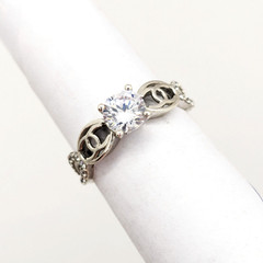 Vintage Elegant RING Sterling Silver 925 with Chic Stone -size: 8US (18mm) | #36