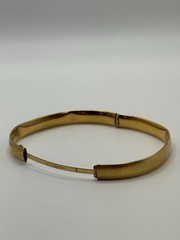 Vintage 14K Gold Filled Marathon Hinged Bangle W/ Floral Etching