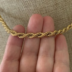 Vintage MONET signed twisted rope chain necklace classic every day style