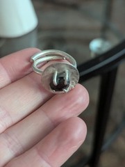 Vintage Silver Modernist Ring 7.5 Freeform Art Sculptural Irregular Handmade