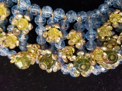 Amazing and Glamorous Blue Faux Crystals Collar Necklace (NK2197)